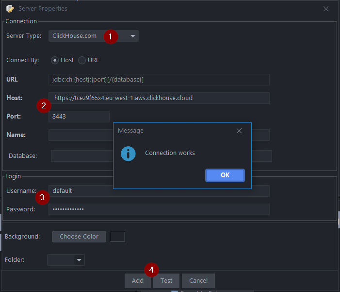 新しいデータベースを設定する